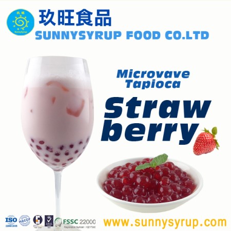 Frozen Microwave Strawberry Flavor Tapioca Pearl - MTP01